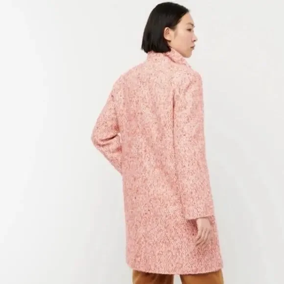 NEW J. Crew Daphne Tweed Topcoat Faded Guava Size 10 - Picture 3 of 13